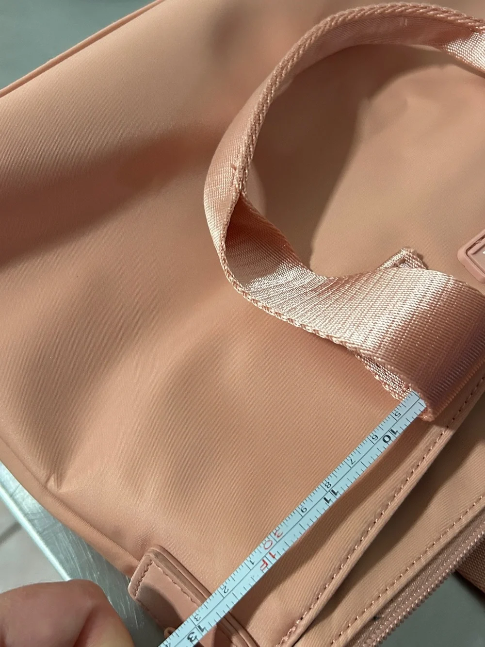 Tommy Hilfiger Pink Nylon Crossbody Tote Bag Stripe Strap Everyday Purse